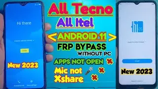 All Tecno Frp bypass android 11 New 2023|app not working|All itel Android 11 frp bypass App not open