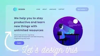 Let's Design a Simple Landing Page using HTML and CSS only | Web Design | Beautiful Landing Page 🔥🔥