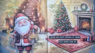 Trying to catch Santa/Artjournal mixmedia page#artjournal #scrap # mixmedia #artjournalpage #art