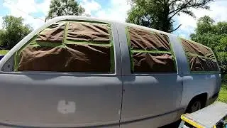 How to bodywork and prime a car or truck at the house (OBS Suburban)