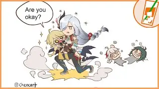 The Anemo Gang Saves Aether - Genshin Impact Comic Dub | IceTeaComics