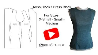 STEP-BY-STEP TUTORIAL TORSO BLOCK/DRESS BLOCK/BODICE BLOCK (FOR BEGINNERS; Size: XS-S-M)WATCH IN HD