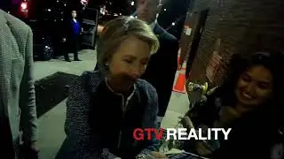 Hillary Clinton taking care of fans on GTV Reality