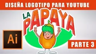 Diseña logotipo para youtube en Illustrator parte 3 color