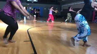 Alseny Teaching West African  traditional Dance  amazing Cardio