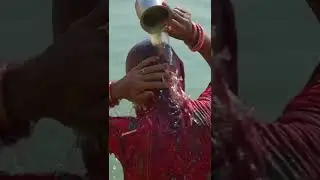 Bathing at the Holy Lake Pushkar, India  