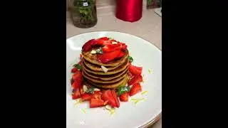 ПАНКЕЙКИ/ДЕСЕРТ ИЗ КУКУРУЗНОЙ МУКИ/ПАНКЕЙКИ ОТ ШЕФА С МЁДОМ И КЛУБНИКОЙ 🍯🍓