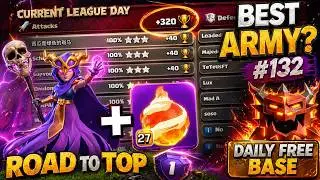INSANE ARMY After THE UPDATE | FREE TH18 BASE LINK | Daily Ranked Attacks #132