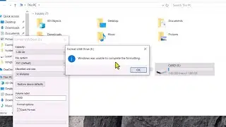 Solved: Windows Was Unable To Complete The Formatting.