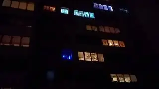 Hochhaus Schwechat Weihnachtsbeleuchtung 2021