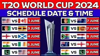 T20 World Cup Schedule 2024 | ICC T20 World Cup Match 2024