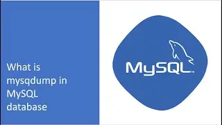 MySQL : mysqldump database backup