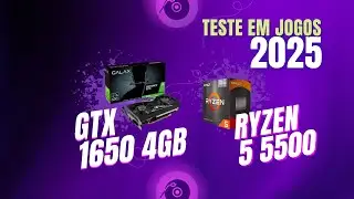 Ryzen 5 5500 com GTX 1650 4gb - testes em jogos 2025 - NEW YORK INFORMÁTICA