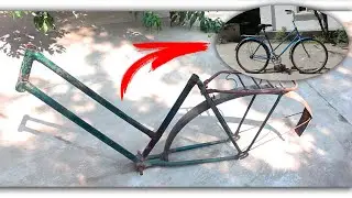 Restoration old road bike frame