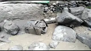 Heavy flood destruction in Dist Ghanche Baltistan