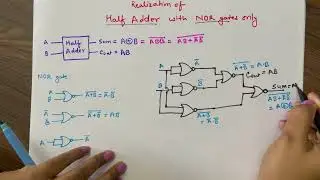 Half Adder design with NOR gate only
