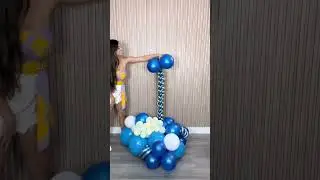 Father’s Day Decoration! Father’s Day balloon decor. Easy Father’s Day arrangement! 