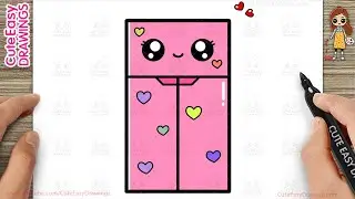 How to draw a Cute Fridge easy || How to draw cute Refrigerator for kids