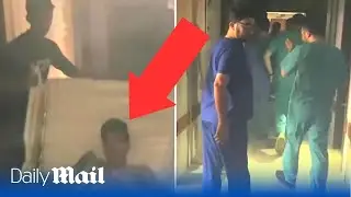 Horrifying scene of patients being evacuated from Gaza's main hospital