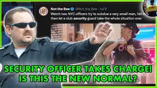 Security Guard Takes Charge During Police Arrest Gone Bad