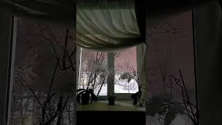 Зимняя ночь | За окном идет снег