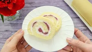 Нежный БИСКВИТНЫЙ ПП РУЛЕТ. Самый простой диетический рецепт к чаю