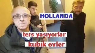 Hollanda bu evlerde tepe aşağı ters yaşıyorlar .Küp evler Roterdem