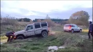 INEOS Grenadier rescue from a hole Yeti power