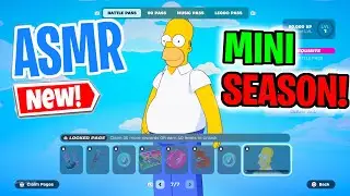 ASMR Gaming 🤩 Fortnite NEW Simpsons Mini Season Battle Pass Reaction 🎮🎧 Relaxing Whispering 💤