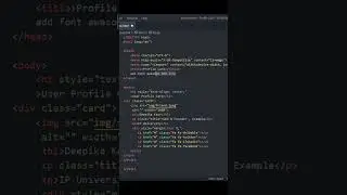 How to create a profile card using html and css 