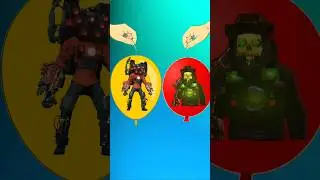 4 titan vs 4 skibidi toilet #balloon