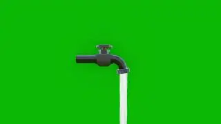 floating water tap loop animation green screen footage | 4K footages | GreenScreen Vfx