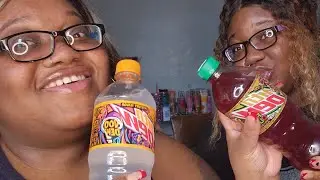 trying mountain dew mystery and fruit cake flavored drink🥤