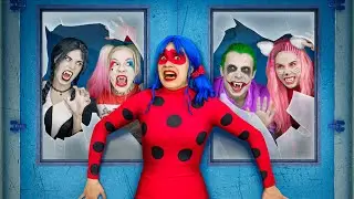 Süper Kahraman Okulunda Vampir Kıyameti / Harley Quinn vs Hello Kitty vs Ladybug