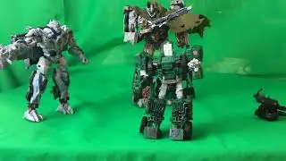 Transformers stop motion - hound, Megatron and Galvatron transforms