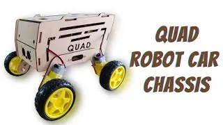 4WD QuadBot Robot Car Chassis compatible with DIY projects, Arduino, Raspberry Pi and BBC Microbit