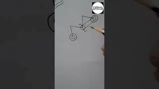 super easy bicycle drawing #shorts #shortsfeed #youtubeshorts #drawing #art