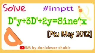 Variation of parameters method |most important question series for ptu and other universities| btech