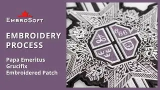 Ghost band Papa Emeritus Grucifix Embroidered Patch Iron On | EMBROIDERY PROCESS | EMBROSOFT