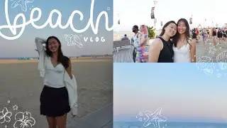 🌺 finally at the beach! with sixteen uni students..