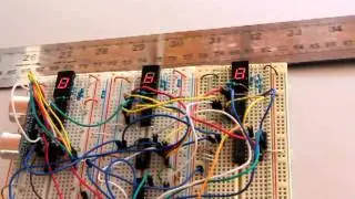 Ultrasonic range finder - 2011 7400 Open Logic competition entry