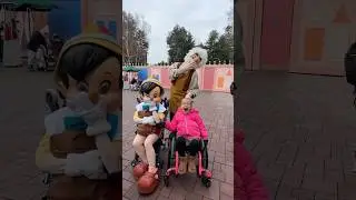 Pinocchio and Geppetto surprise Harper!
