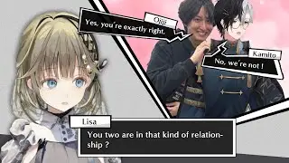 Lisa watching as Ojiji make his move on Kamito