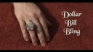 Easy Dollar Bill Diamond Ring - Money Origami Rings - Washington $1 Face Ring Tutorial