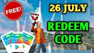 Free Fire Redeem Code Today 26 July 2022 | Today Redeem Code Free Fire | 101% Working Redeem Code