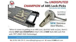ABS Lock-Pick Gain Entry Tools from UltiM8 (LOCKSMITHS) Tools