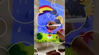 Beautiful rainy season craft #craft #schoolproject #shorts