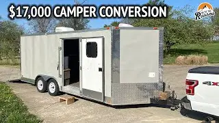 DIY Travel Trailer with Full Bathroom | Cargo Trailer Camper Conversion