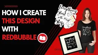 How I Create this Design with Canva for Redbubble | T-Shirt Design with Canva 