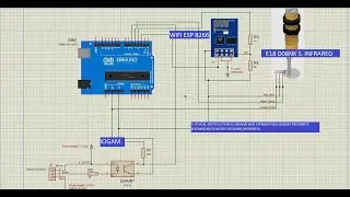 Proteus Rangkain Wifi Esp 8226 Sensor Proximity & Sensor E8  D80NK